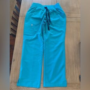 Figs Teal Kade Cargo Scrub Pants